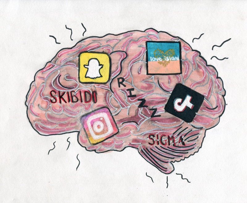 brain cluttered with all kinds of social media